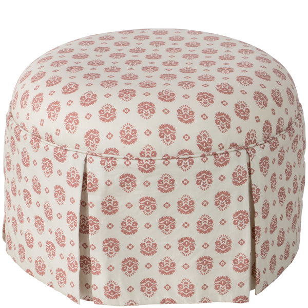 Manders 25" Round Animal Print Cocktail Ottoman & Reviews Birch Lane